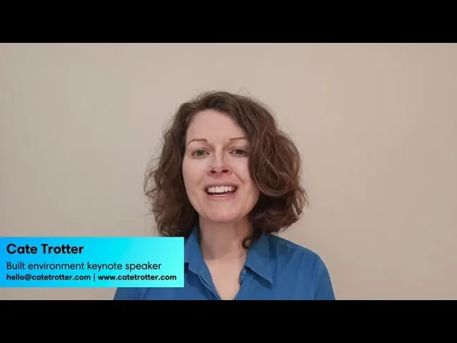 Cate Trotter built environment speaking showreel